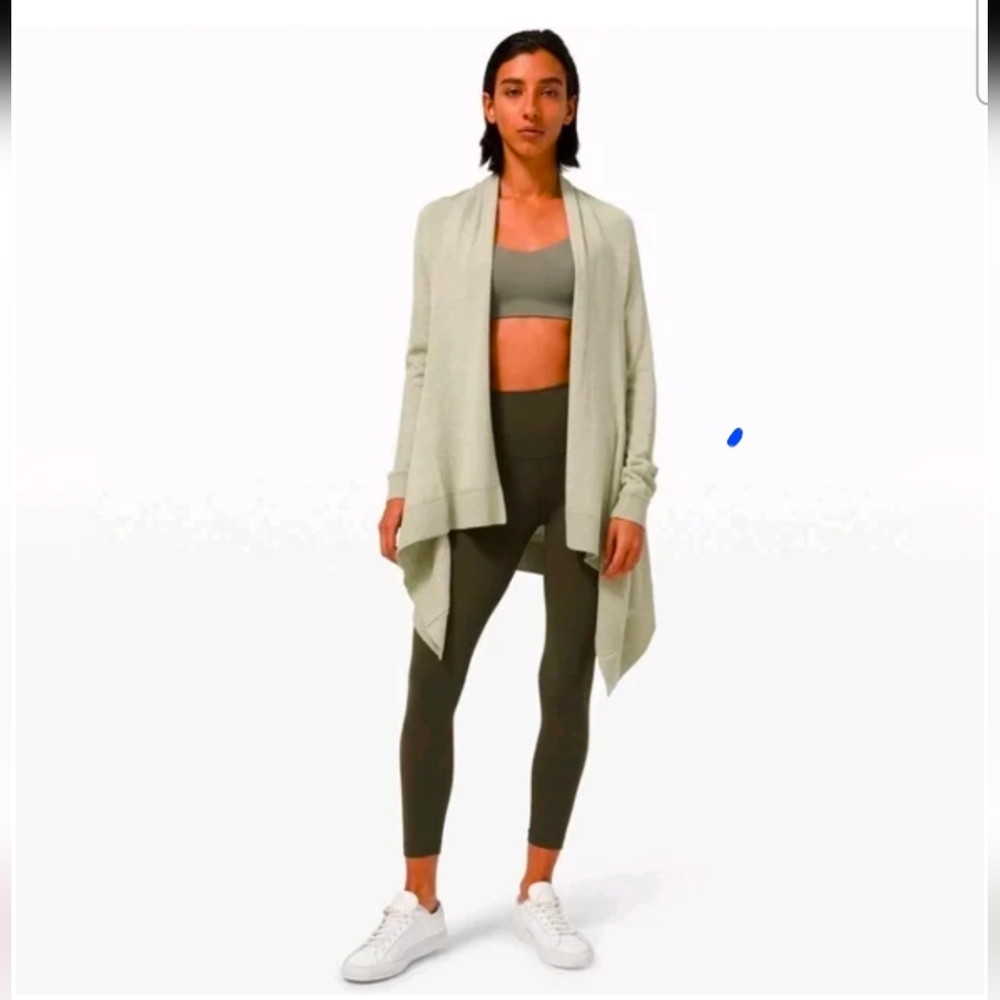 NWOT Lululemon Cashlu Knit Wrap Heathered Rosemary Green